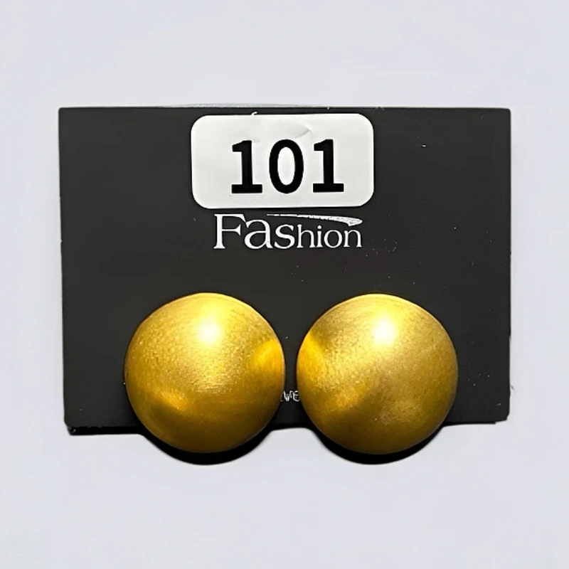 铜合金耳饰 【101】磨砂拉丝耳钉女高级感气质轻奢小众设计耳环耳饰