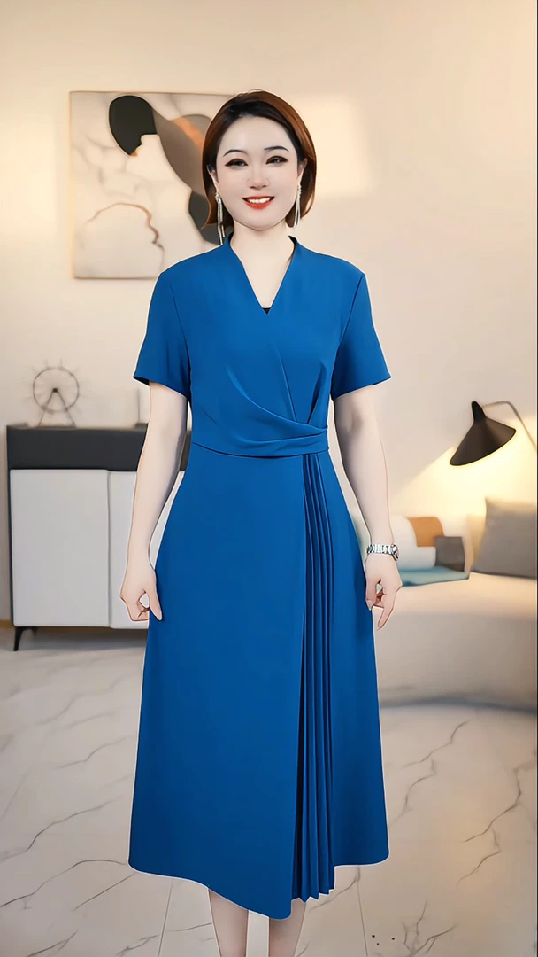 [宝Z家]【撤柜清仓】A 高端大码原创遮肉显瘦连衣裙 A8916