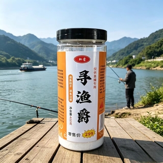 F 大瓶 400g 四季可用钓鱼饵料轻松钓鲫鲤草鳊青必备