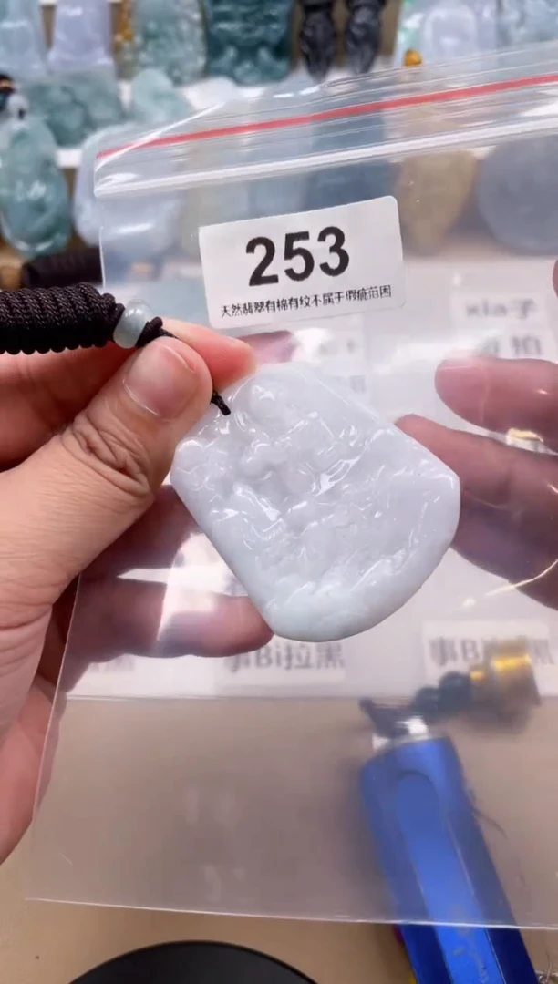 【闪购商品】翡翠颈饰未镶嵌天然缅甸A货翡翠微瑕253