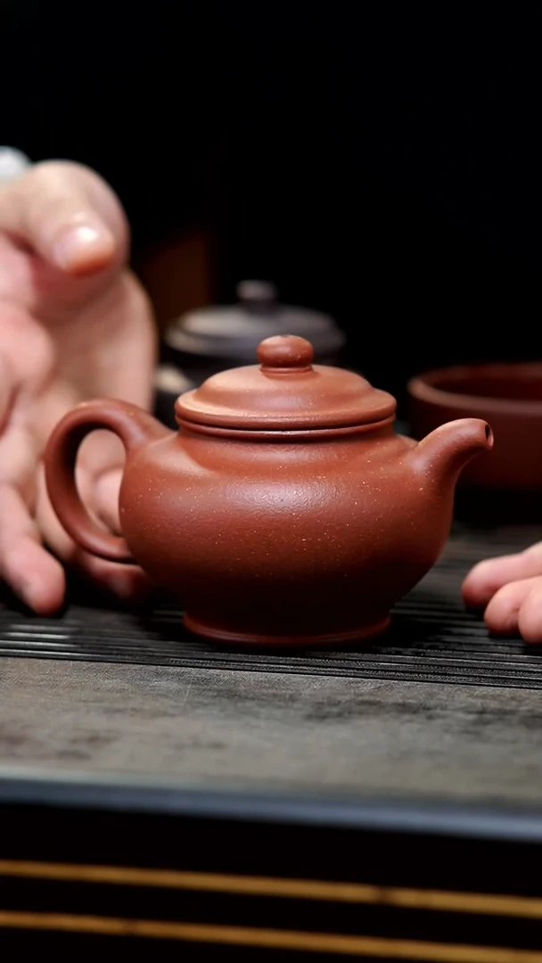 【闪购商品】紫砂茶壶20-半手红降坡掇只20cc