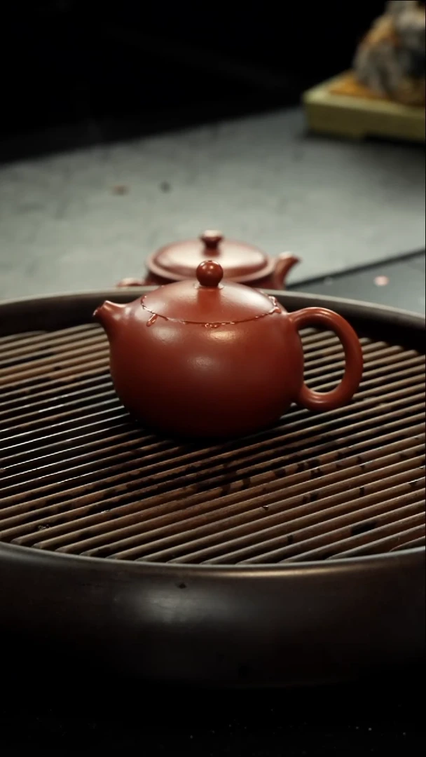 茶壶紫砂小煤窑朱泥  西施壶