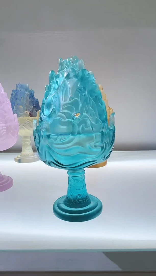手工艺品琉璃古法琉璃小号博山炉
