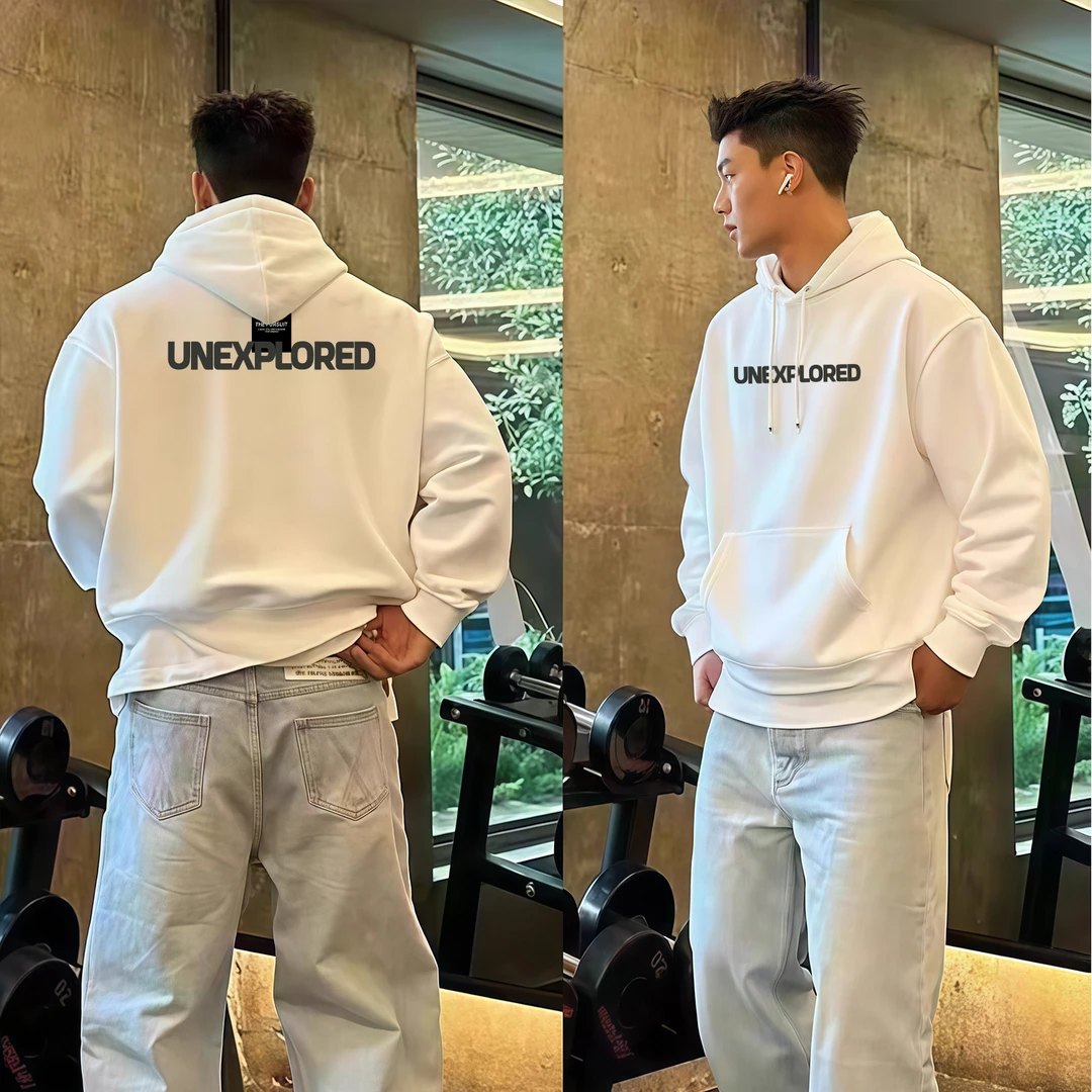 【重磅500G】男士卫衣2025新款秋冬美式潮牌连帽衫宽松百搭加绒上衣