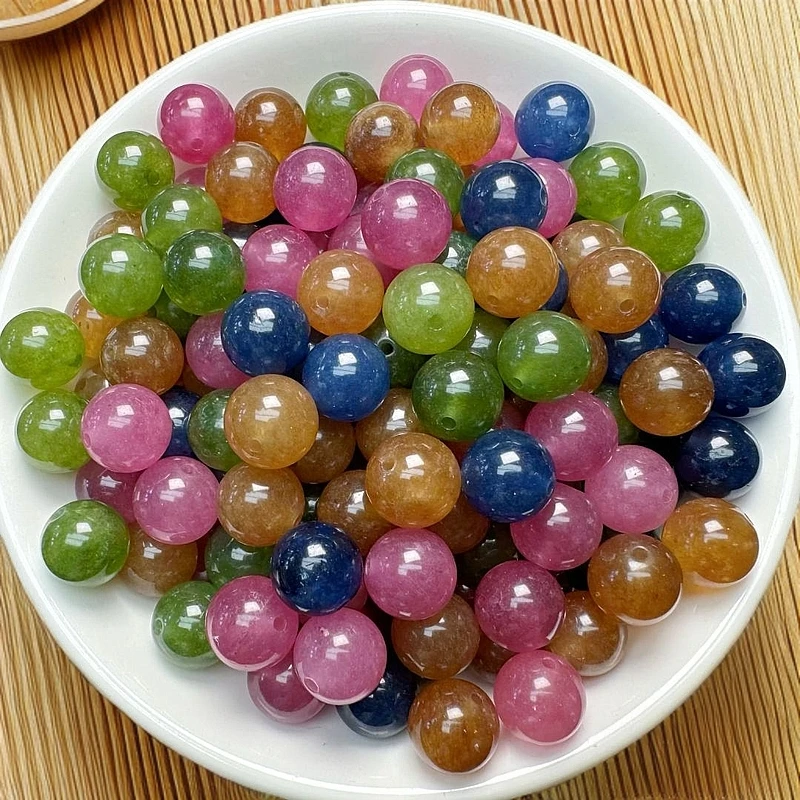 【优品甄选】天然散珠碧玺冰底 10mm 30颗 随2颗（赠弹力绳）D056