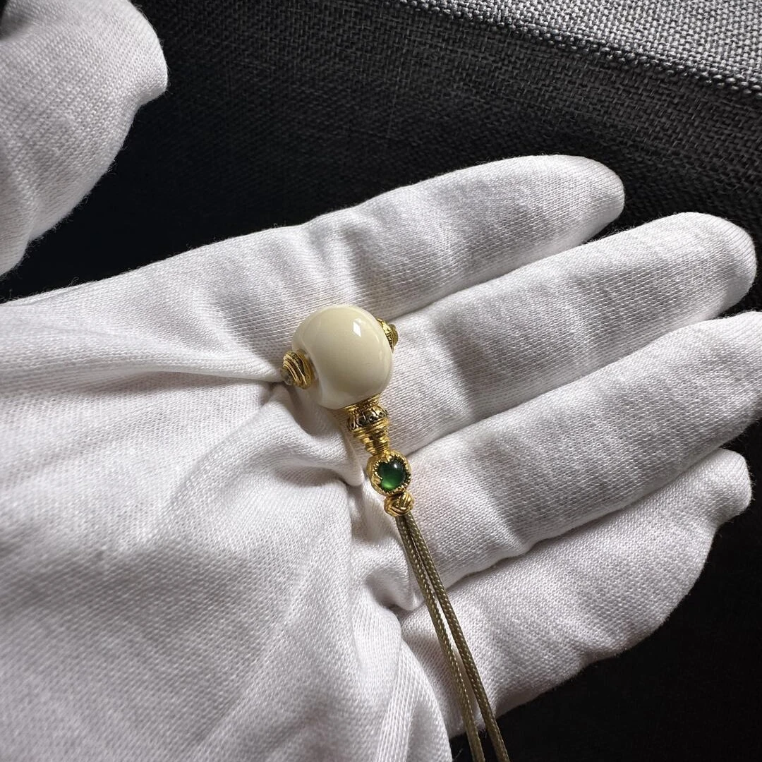 藏式复古文玩背云三通卡子散珠DIY文玩小众饰品配件手链项链配饰