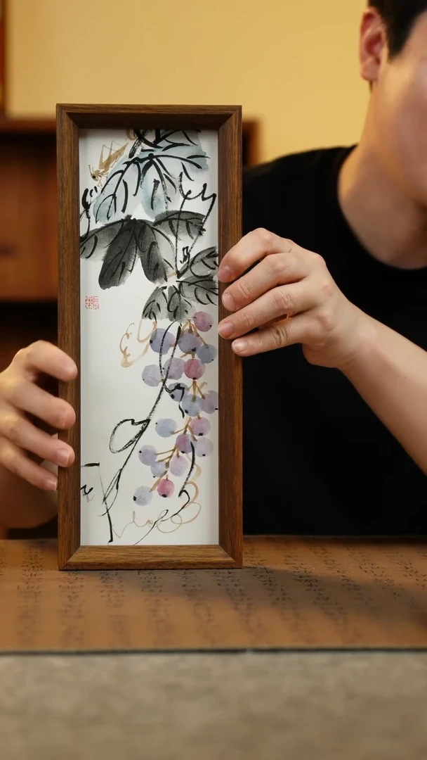 国画12.5*31.5纯手绘国风国画摆台