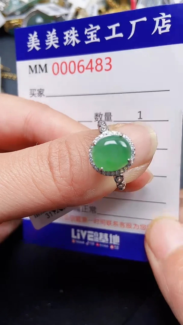 颈饰银S925镶嵌翡翠6483