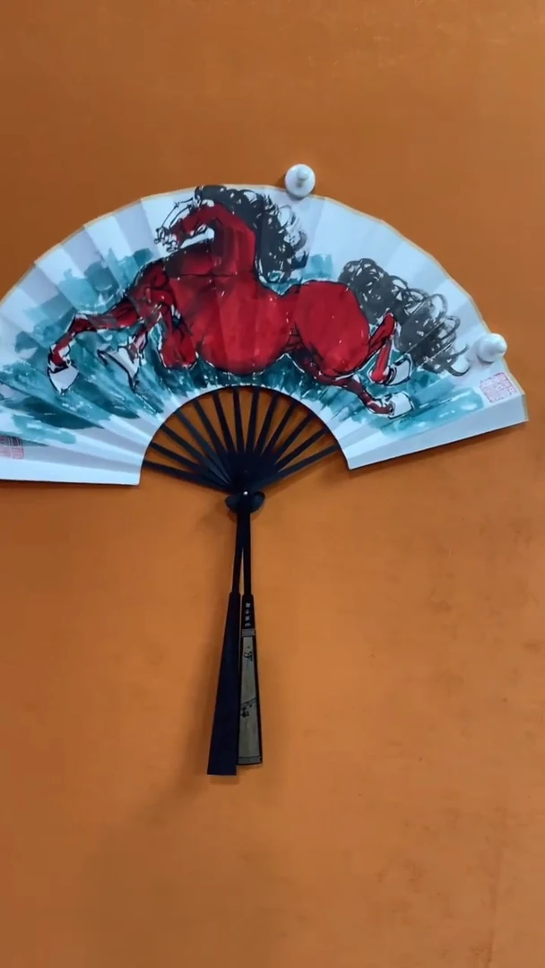 国画HCX-国画扇面马C0102