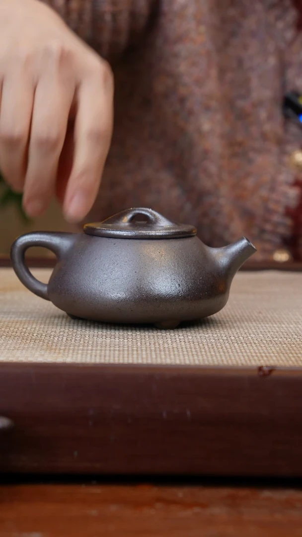 茶壶紫砂还原烧原矿黄龙山青灰泥景舟石瓢220C