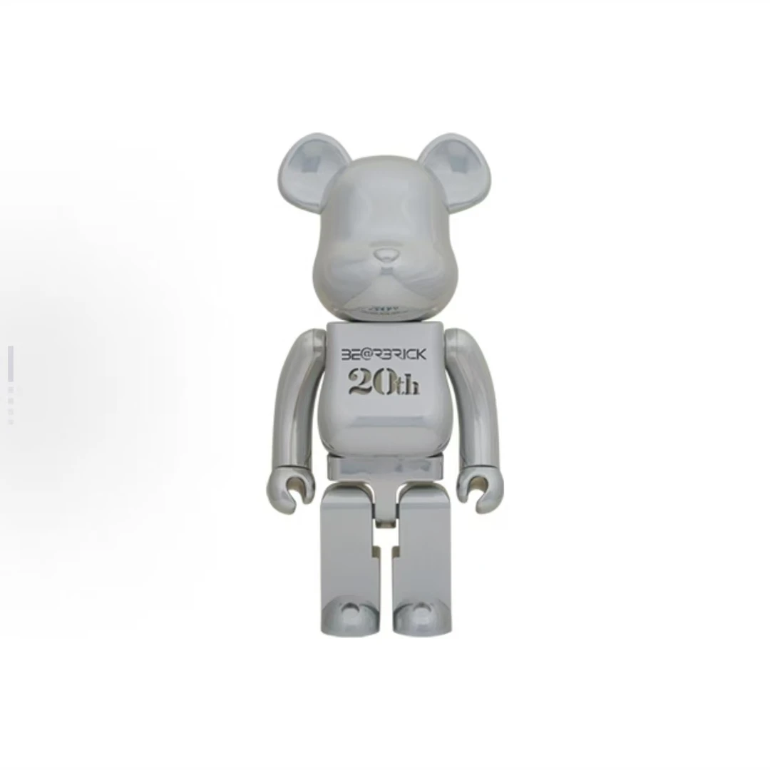 【山】bearbrick 积木熊 20周年深铬 亮灯 1000% 单盒 瑕疵