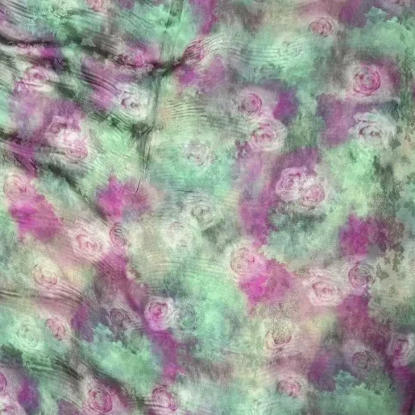 【青芜蔷薇】国风红云纱提花面料 一经裁剪不退不换