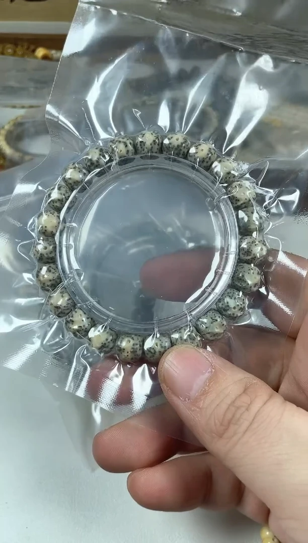 手串星月菩提原生态石玉料机工无相单圈10*9