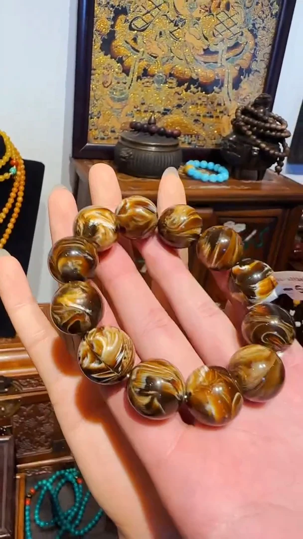 手链琥珀未镶嵌放放放------根破