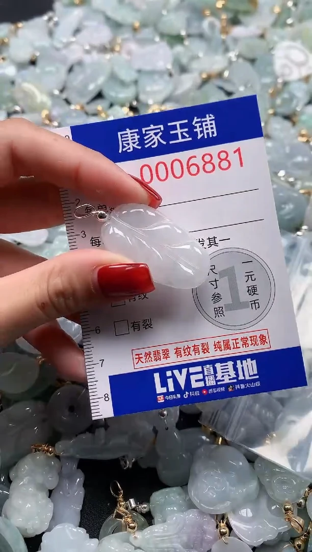 翡翠未镶嵌吊坠(不含链)6881