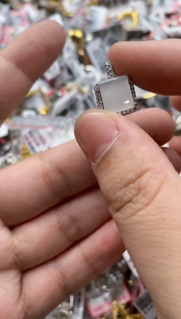 【闪购商品】翡翠戒指银S925镶嵌55555--1