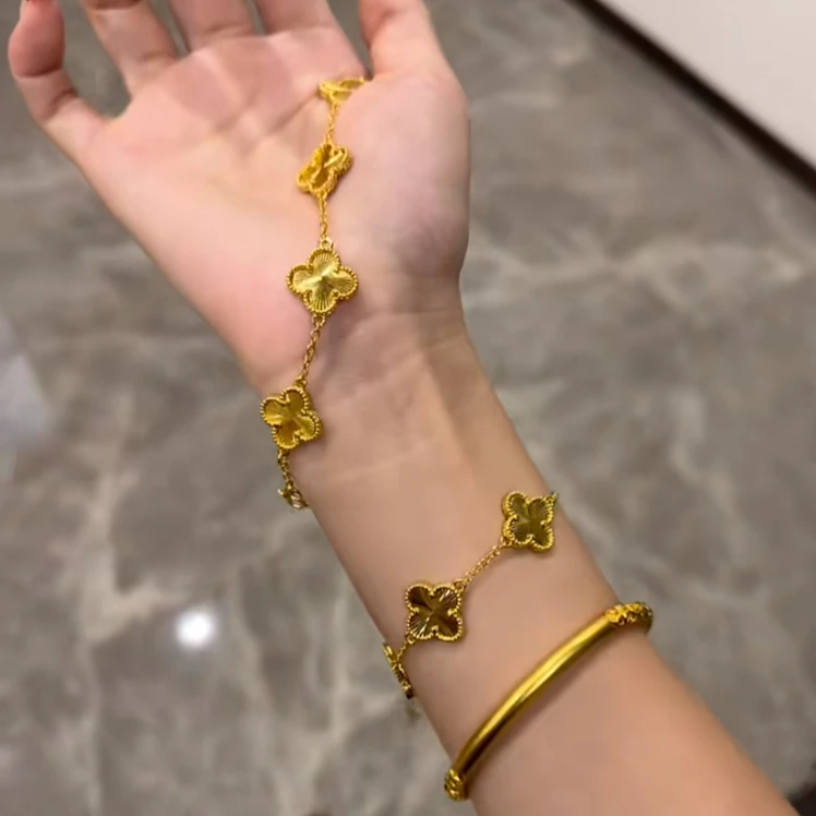 铜合金手链 经典四叶草设计款手链