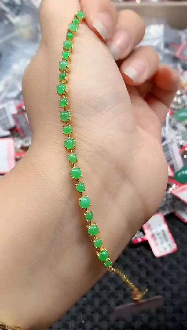 银S925镶嵌戒指翡翠天然A货缅甸翡翠