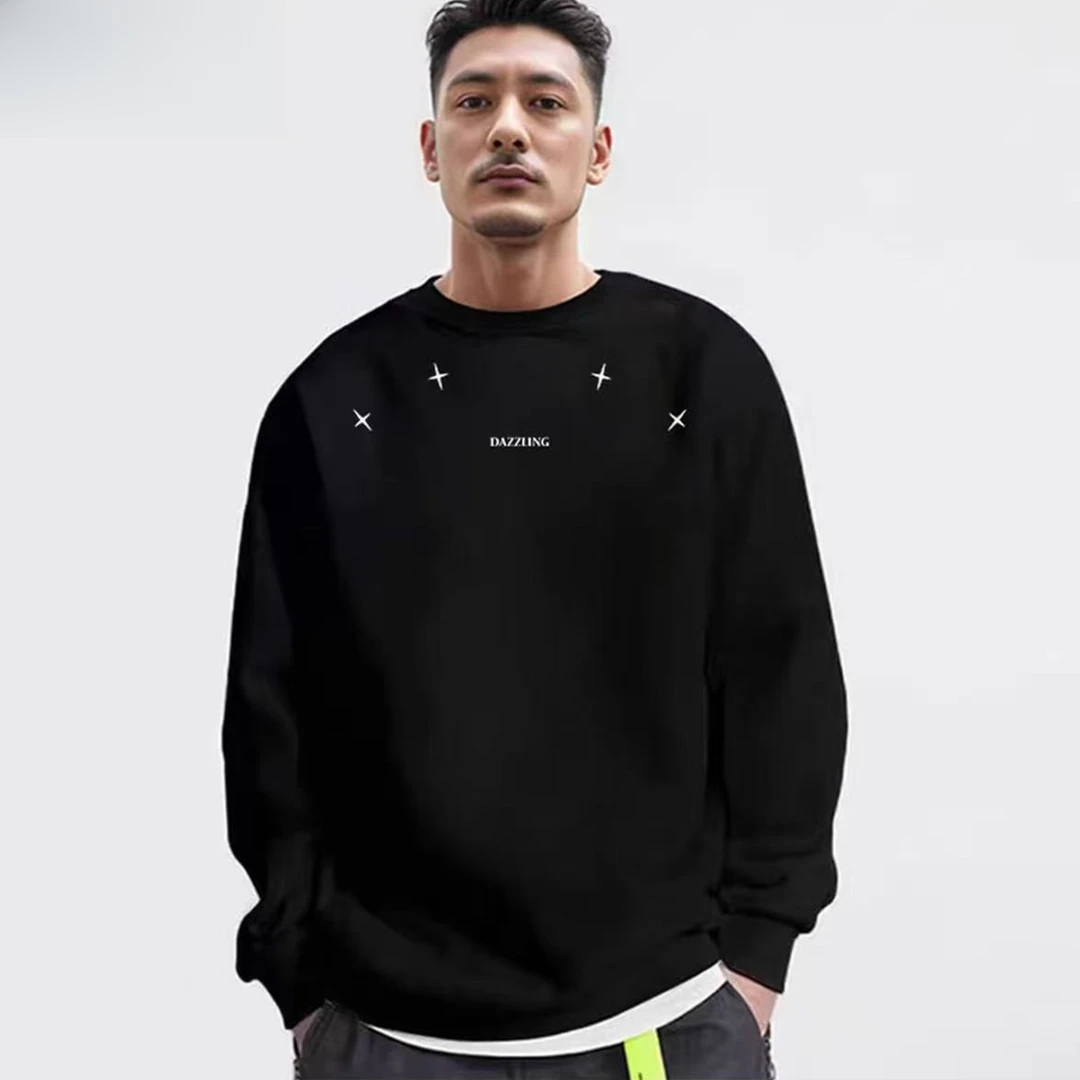 【秋季爆款】原创设计卫衣男士圆领美式潮牌高端休闲春秋季宽松外套