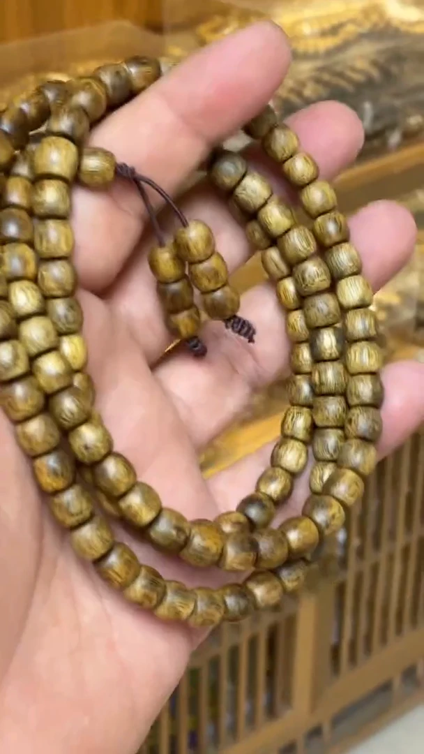 沉香手串 海南乌身圆叶老型长串0.8多样性发其一26