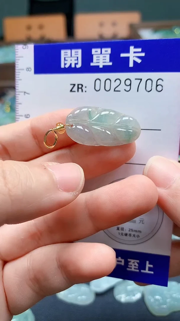 颈饰未镶嵌翡翠A货翡翠（含扣头 绳子）