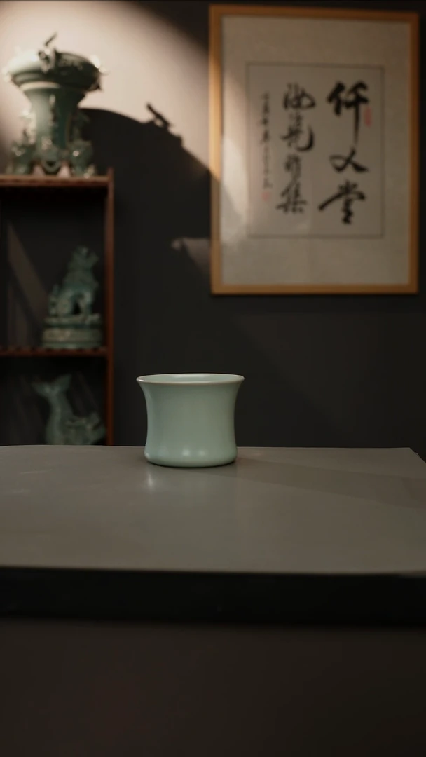 【闪购商品】杯仿古釉原矿 束腰杯