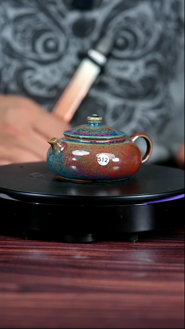 512#于大鹏一级品原矿钧瓷寒江壶