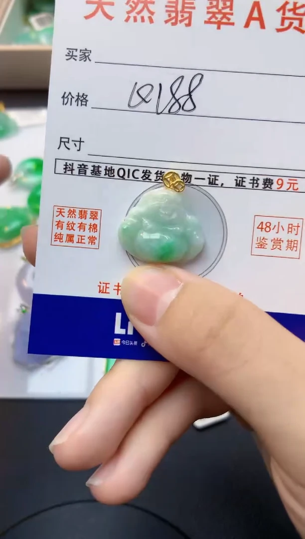 颈饰未镶嵌翡翠天然缅甸A货翡翠百元以上9元证书费自理