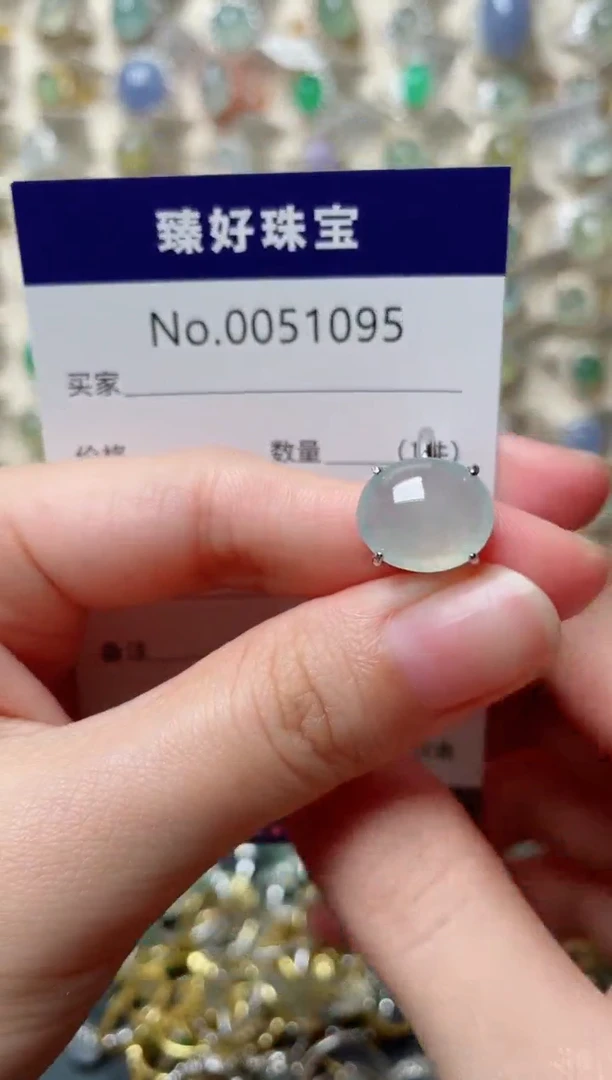 翡翠戒指银S925镶嵌.