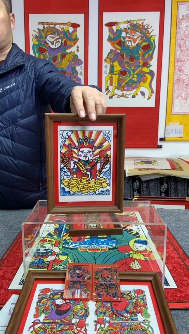 恭喜发财8寸摆台手工制作精品