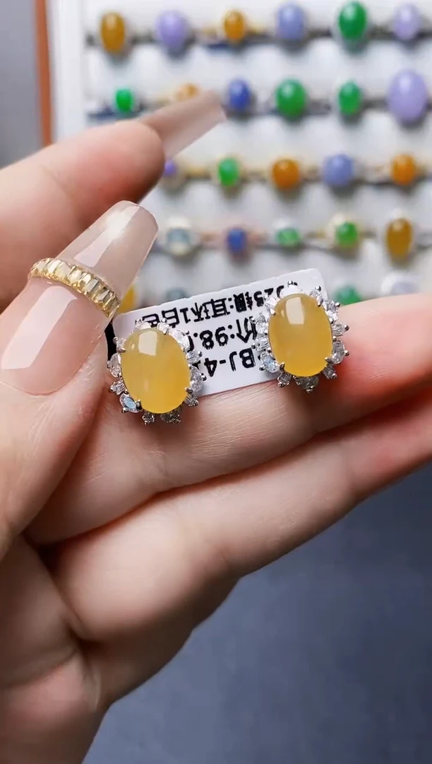 银S925镶嵌戒指翡翠0049