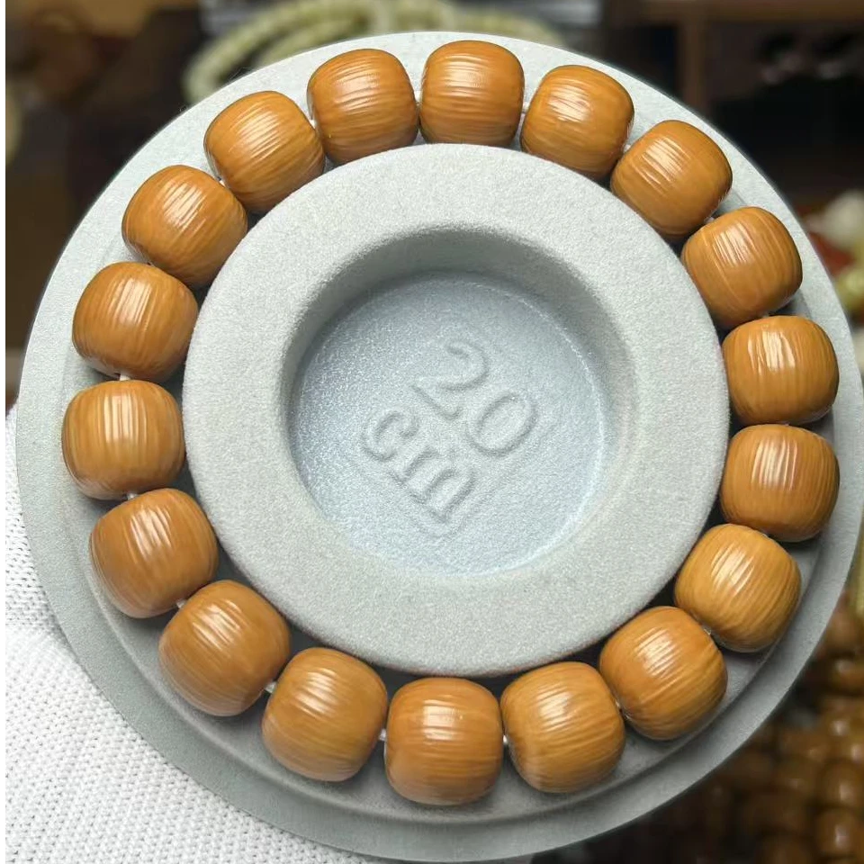 猴头核桃精工雕刻纯手工浅纹山峦手串单圈全品无暇尺寸14mm