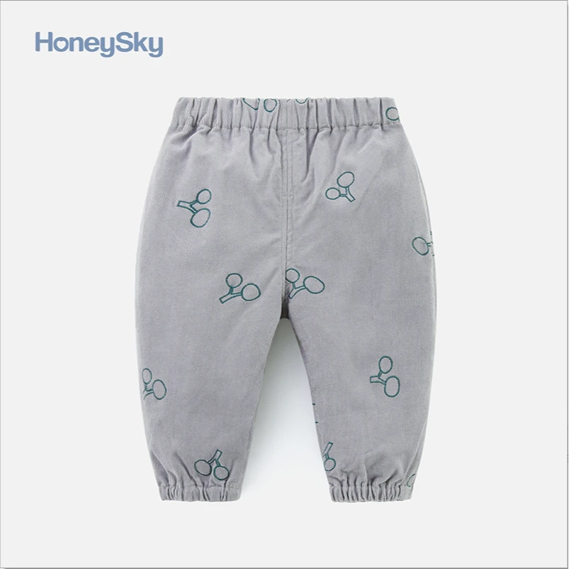 仓库哈尼天空婴儿冰天云休闲裤男女外出长裤宝宝外出休闲裤