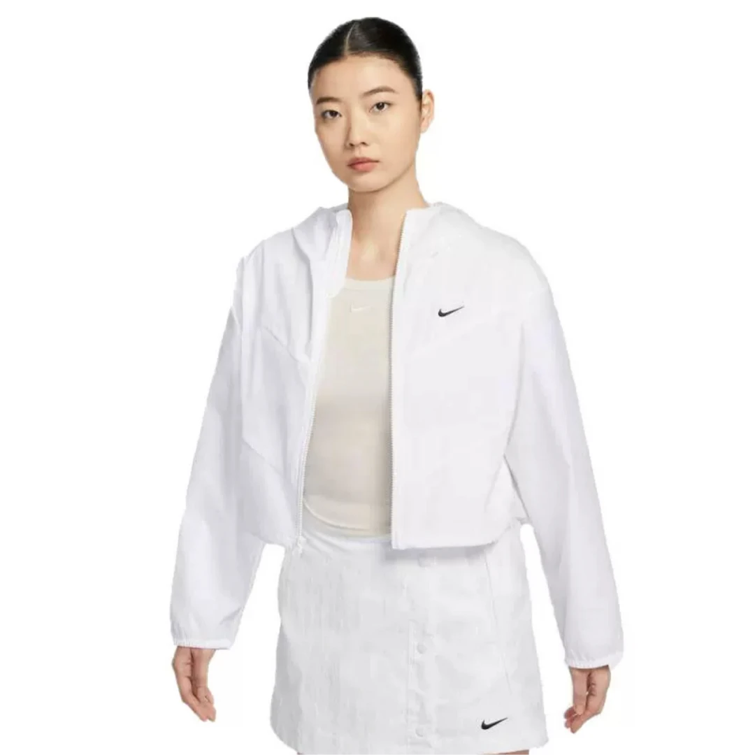 【滔搏联动】NIKE耐克女子欧若风白色梭织连帽外套HJ1183-100
