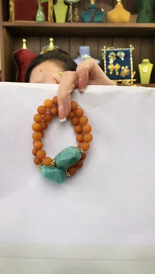 未镶嵌琥珀手链多样性发一