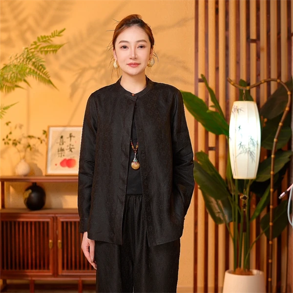 萱 新中式国风 立领双穿 百搭外套12268 四叶草
