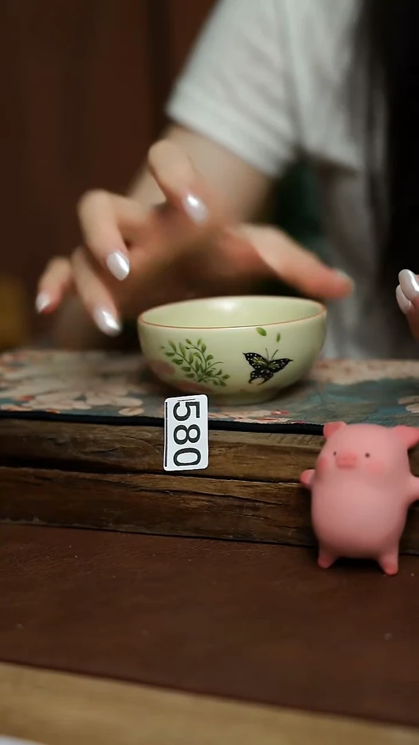 福利！！设计师手作款 合欢花普洱杯