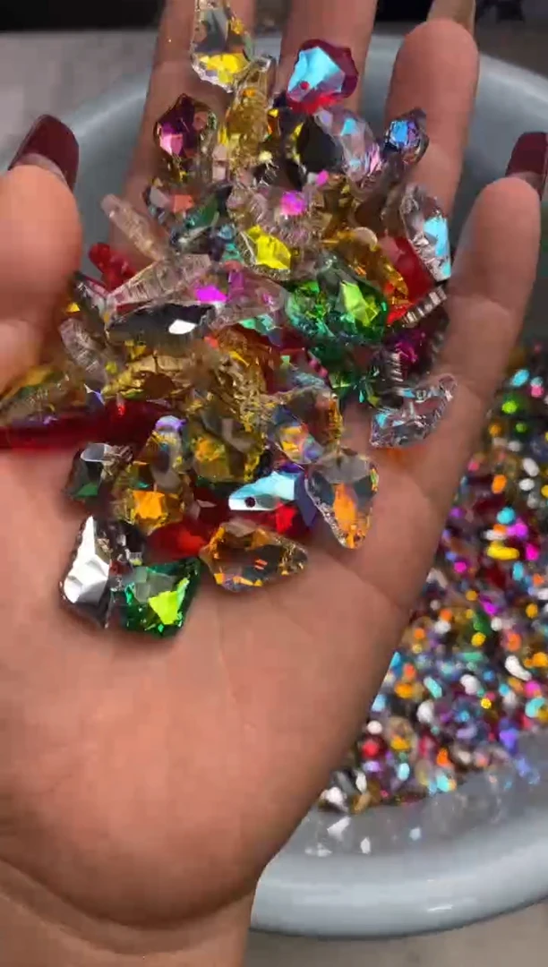 玻璃0810小枫叶混色全家福100颗