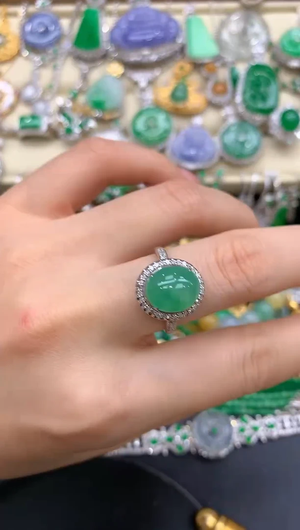 【闪购商品】翡翠戒指18K金镶嵌368-中国好珍宝