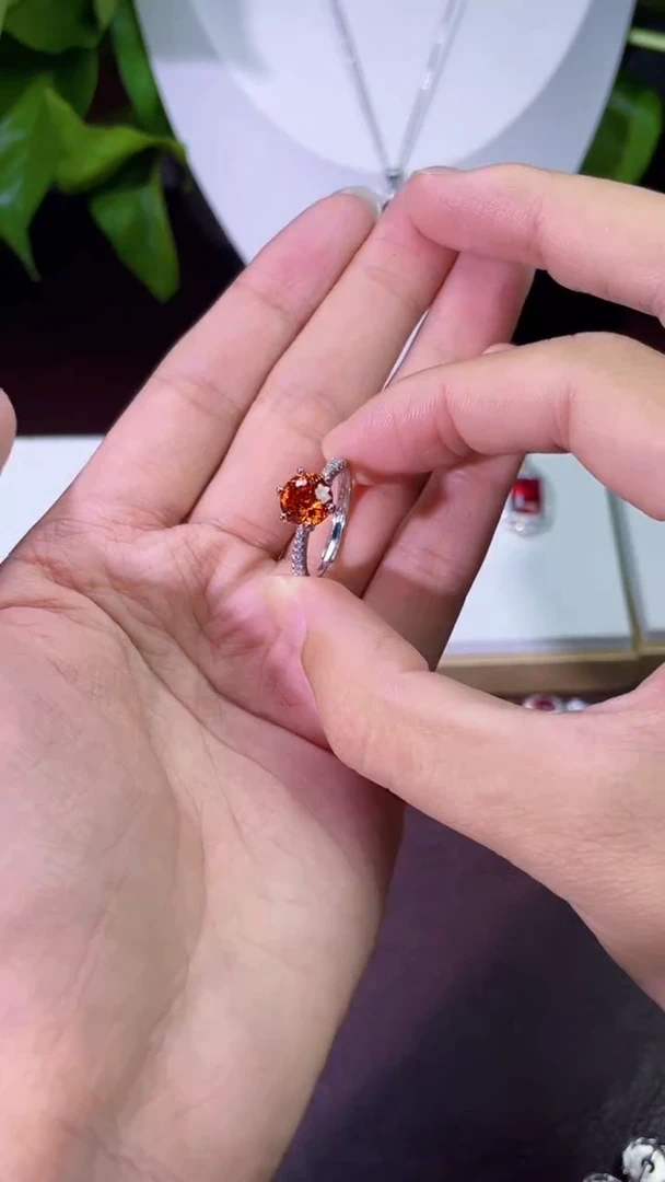 合金合成钻石芬达戒指