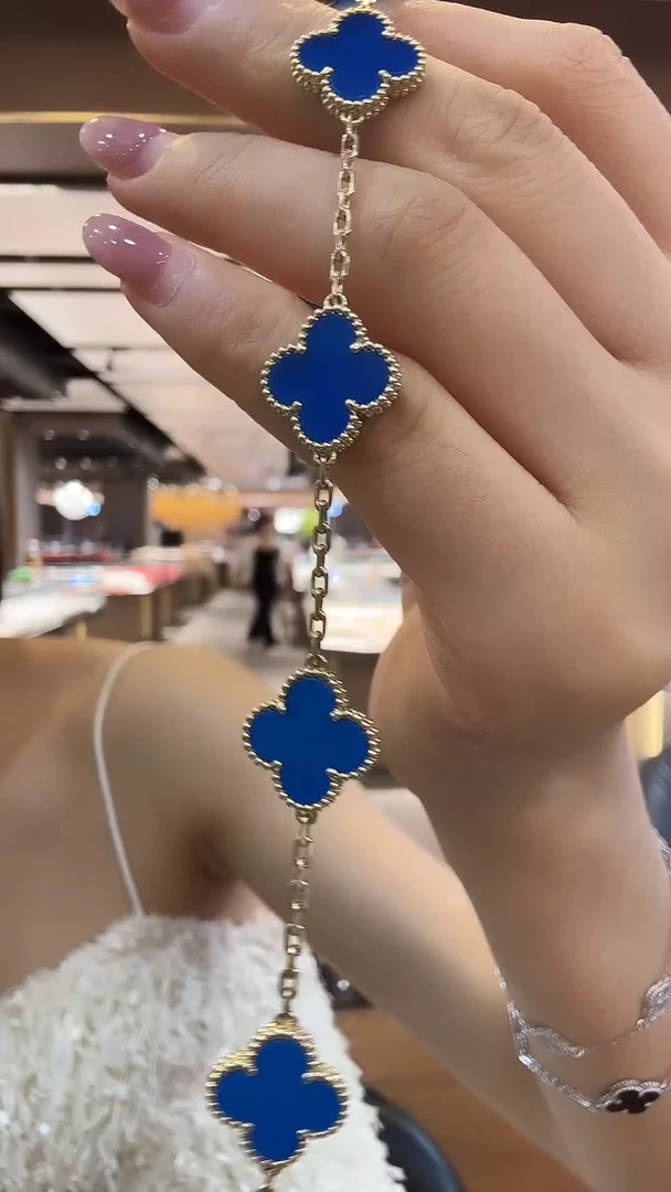 玛瑙/玉髓手链18K金镶嵌手链