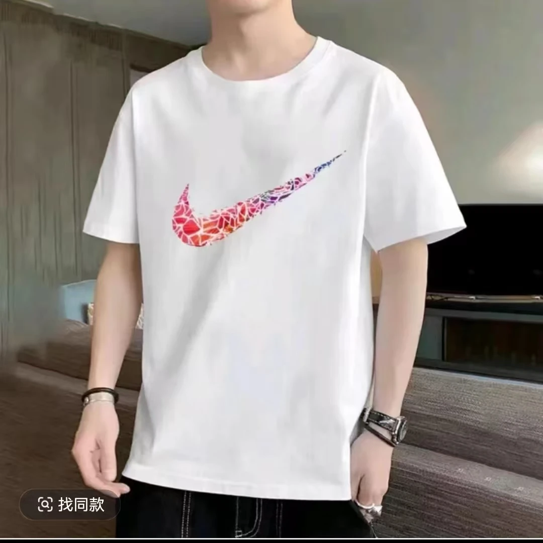 支持鉴定重磅新疆长绒棉短袖圆领云柔水光T打底衫男女纯棉T恤005