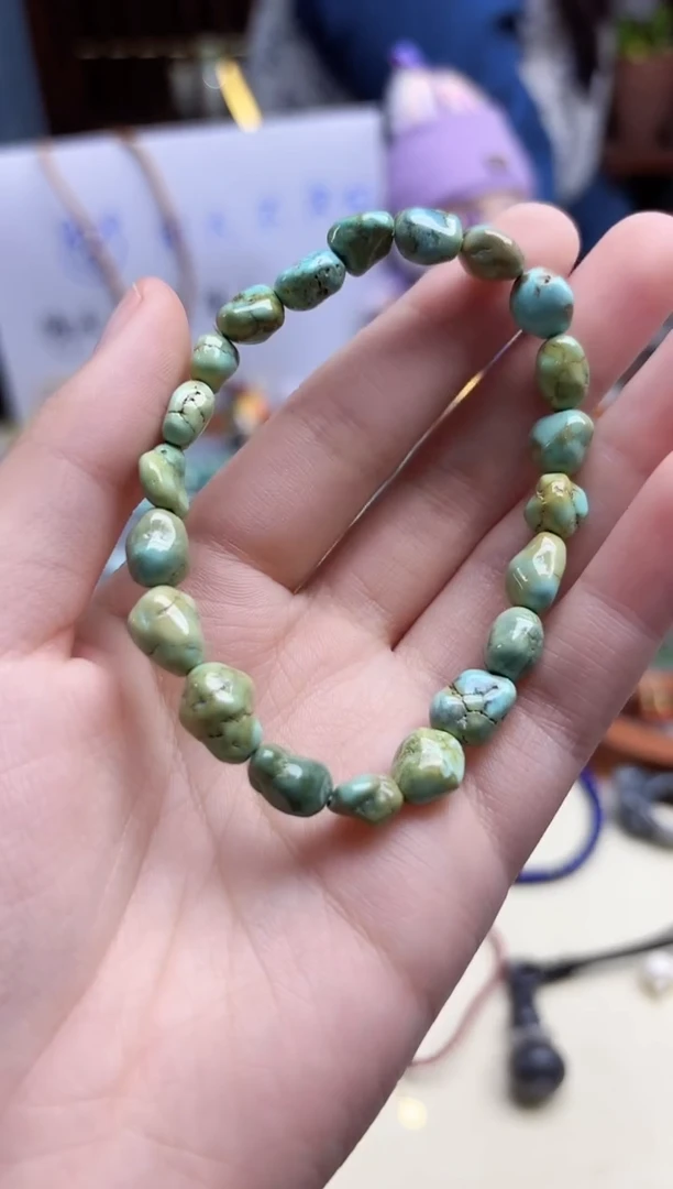 未镶嵌绿松石挂件松石随型手串9mmGZS