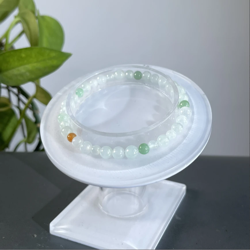 JXW17-019  天然缅甸A货翡翠  翡翠手串