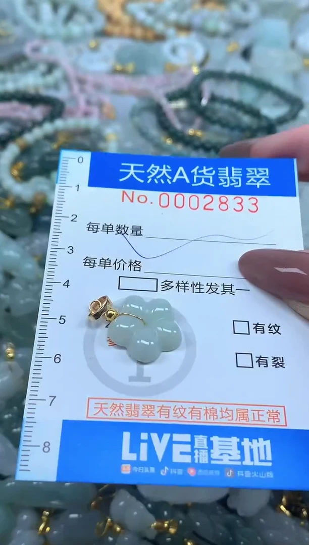 颈饰未镶嵌翡翠净货挂件-2833
