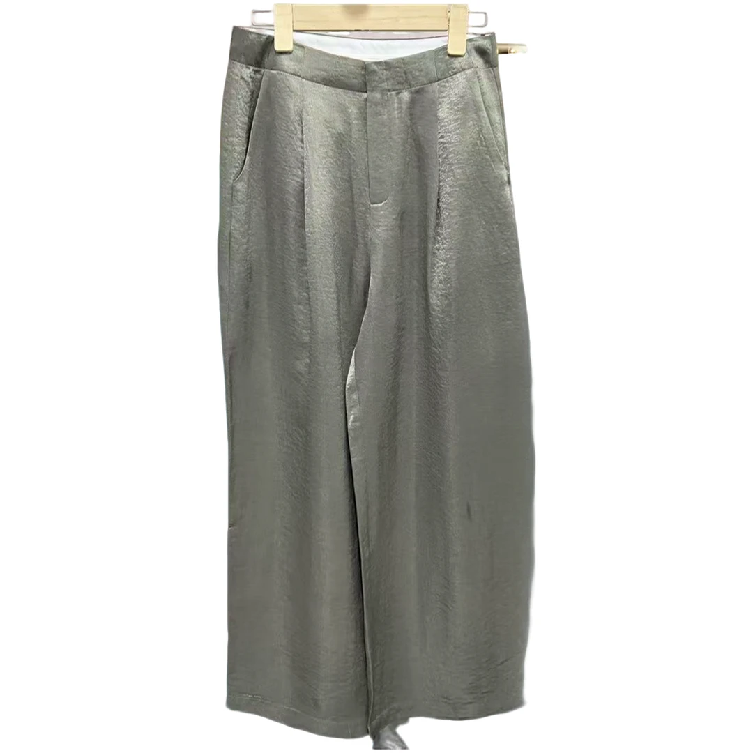 【5710】醋酸阔腿裤时尚休闲夏季简约百搭设计师