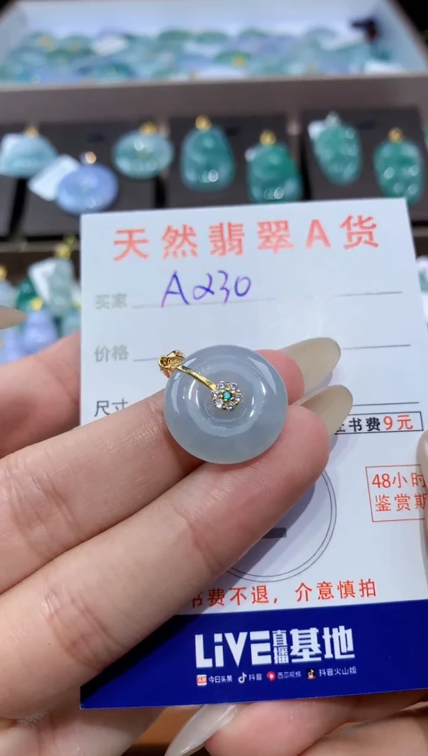 颈饰未镶嵌翡翠天然翡翠A货挂件