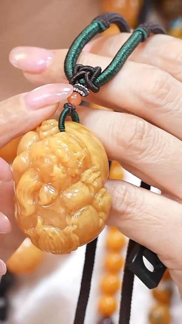 蜜蜡颈饰未镶嵌222  6143天然蜜蜡珠宝奇石云端妖孽全部保真