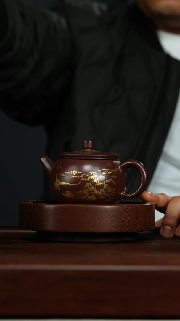 【闪购商品】紫砂茶壶g6汉瓦石红料