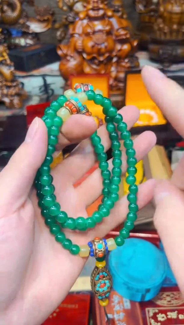 翡翠挂件18K金镶嵌W瑞哥专属高端精品15